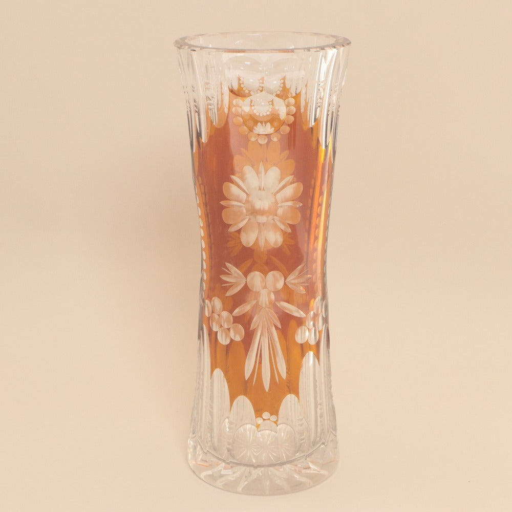 ■ Julia Glasbruk ユリアグラスブルック 花瓶 被せガラス クリスタルガラス フラワーベース 工芸品 オブジェ 置物 インテリア