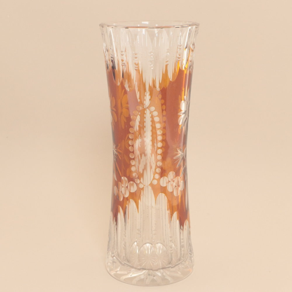 ■ Julia Glasbruk ユリアグラスブルック 花瓶 被せガラス クリスタルガラス フラワーベース 工芸品 オブジェ 置物 インテリア