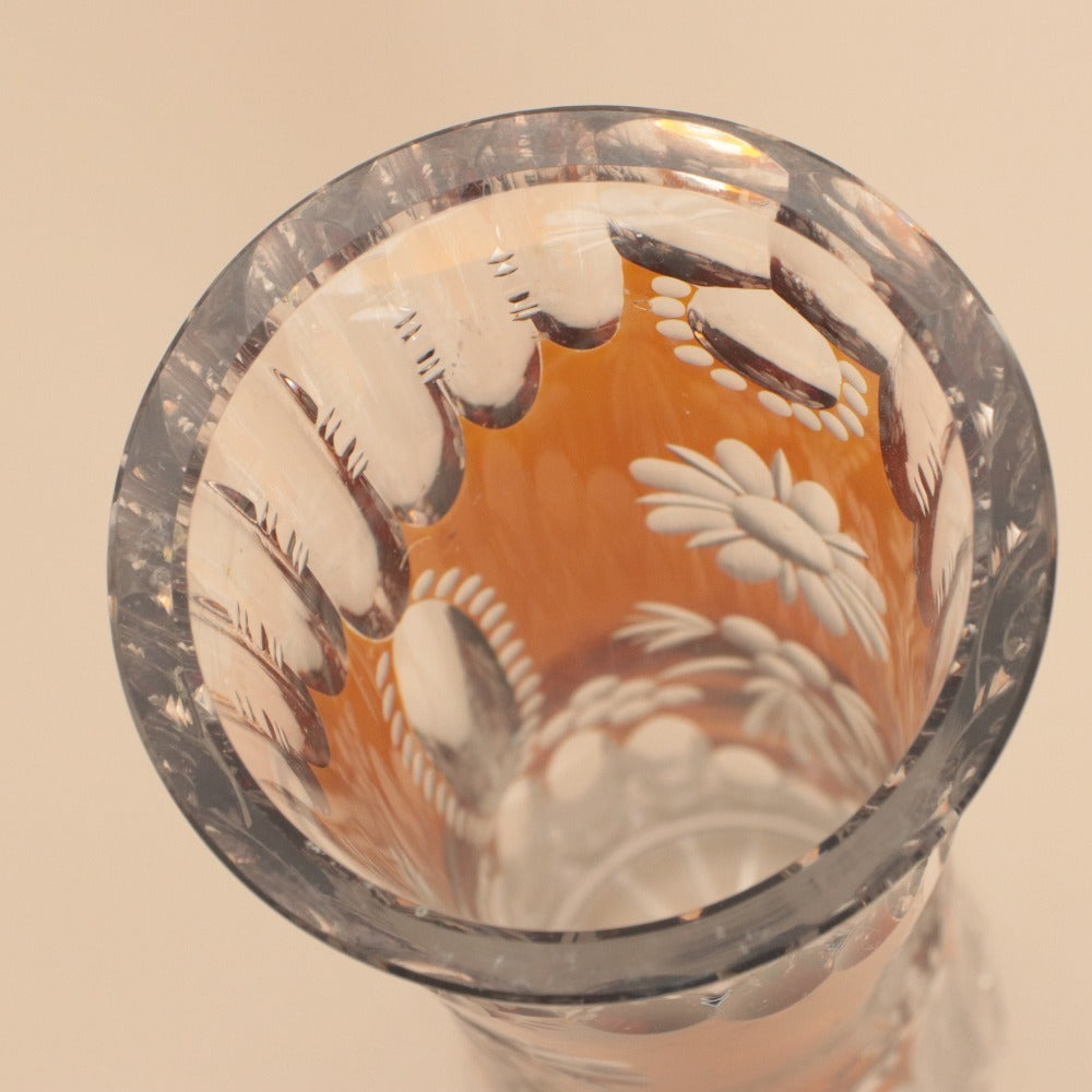 ■ Julia Glasbruk ユリアグラスブルック 花瓶 被せガラス クリスタルガラス フラワーベース 工芸品 オブジェ 置物 インテリア