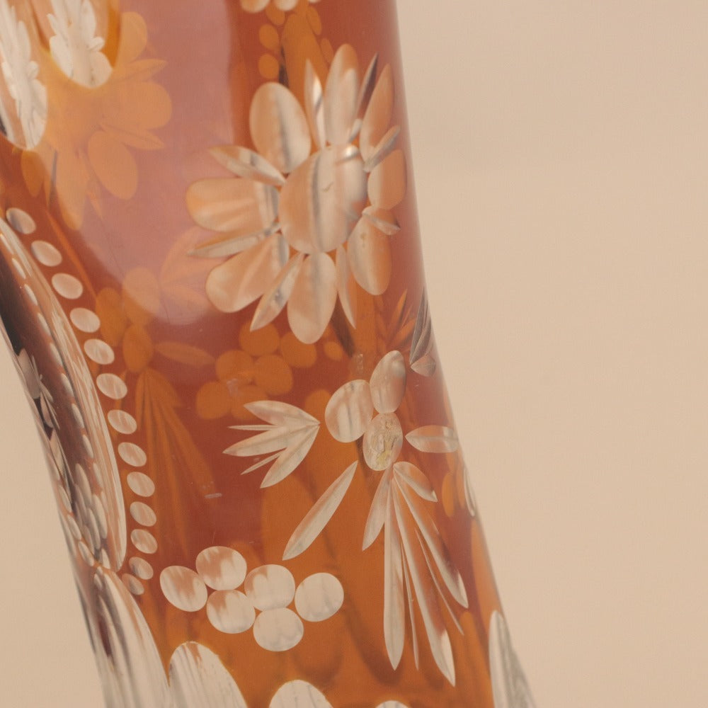 ■ Julia Glasbruk ユリアグラスブルック 花瓶 被せガラス クリスタルガラス フラワーベース 工芸品 オブジェ 置物 インテリア
