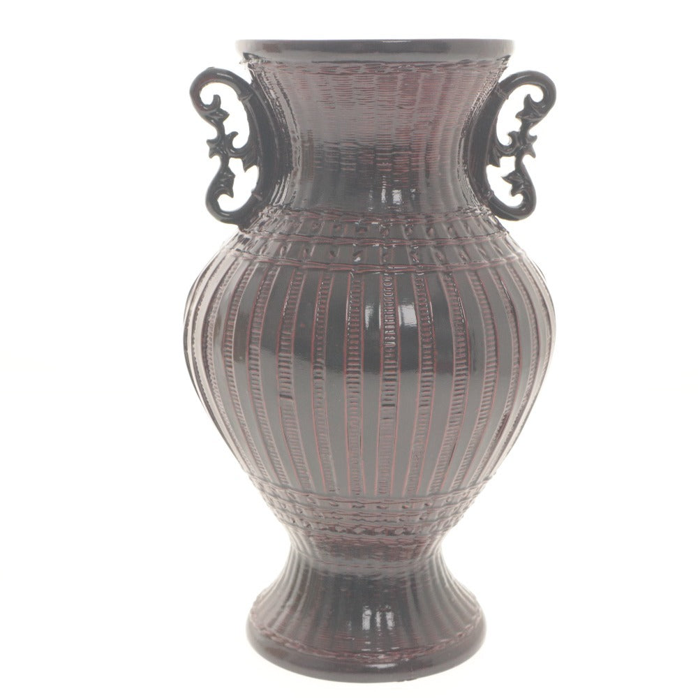 ■ 九藍 籃胎漆器 伝統工芸品 壺 花籠 花入れ 和 インテリア 木箱付き