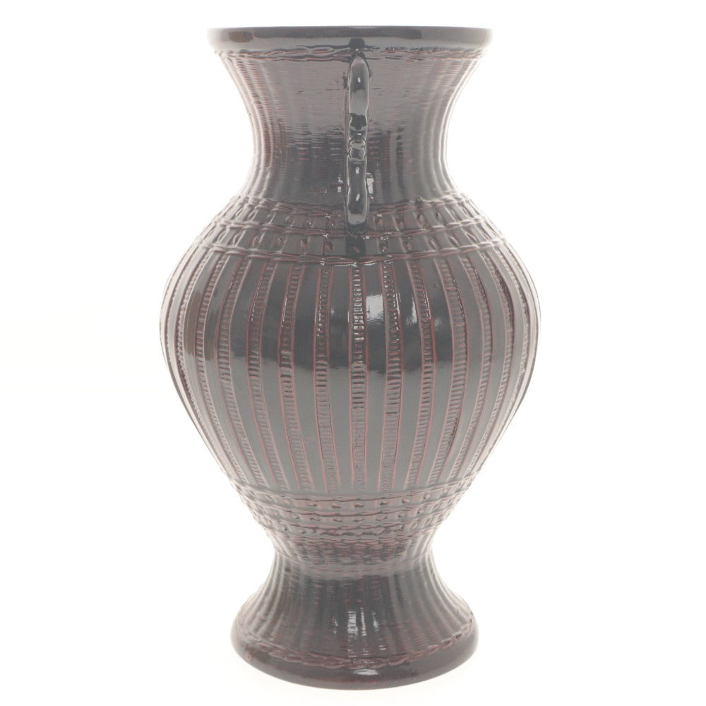 ■ 九藍 籃胎漆器 伝統工芸品 壺 花籠 花入れ 和 インテリア 木箱付き