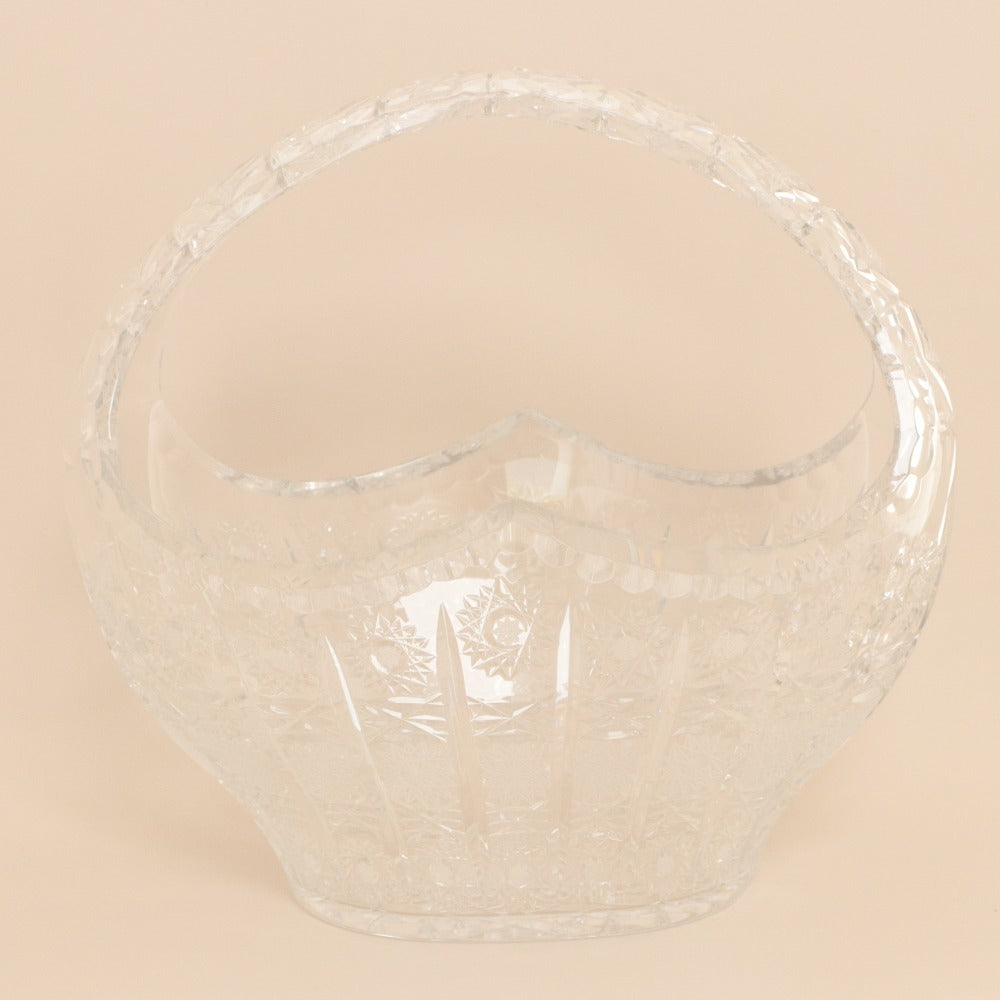 ■ POLONIA ポロニア バスケット型 小物入れ 花瓶 花器 花生 壺 フラワーベース 工芸品 オブジェ 置物 インテリア アンティーク 箱付き