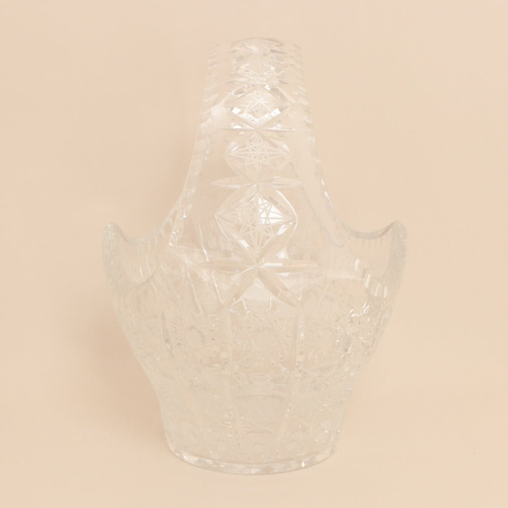 ■ POLONIA ポロニア バスケット型 小物入れ 花瓶 花器 花生 壺 フラワーベース 工芸品 オブジェ 置物 インテリア アンティーク 箱付き
