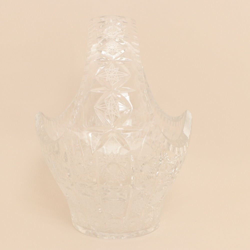 ■ POLONIA ポロニア バスケット型 小物入れ 花瓶 花器 花生 壺 フラワーベース 工芸品 オブジェ 置物 インテリア アンティーク 箱付き