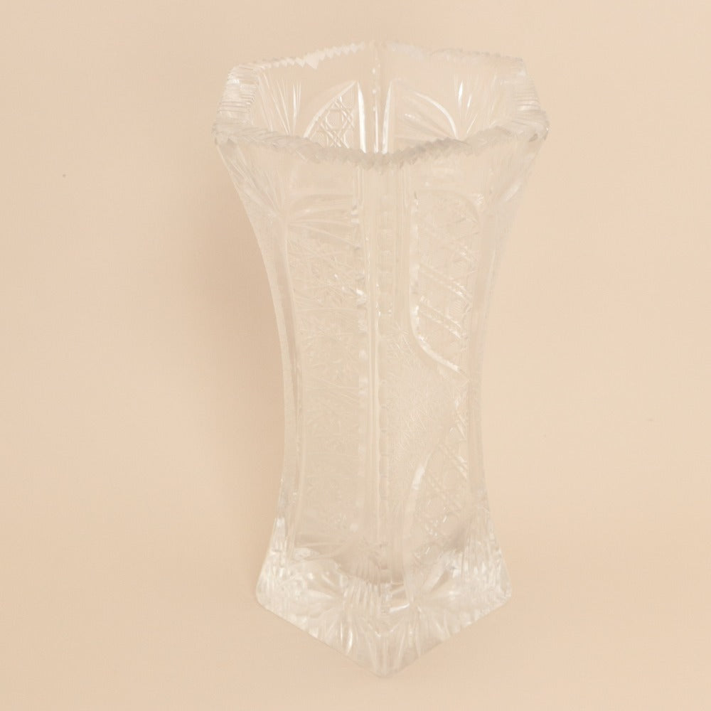 ■ BOSPORUS CRYSTAL ボスポラスクリスタル 花瓶 花器 花生 壺 フラワーベース 工芸品 オブジェ 置物 インテリア アンティーク 箱付き
