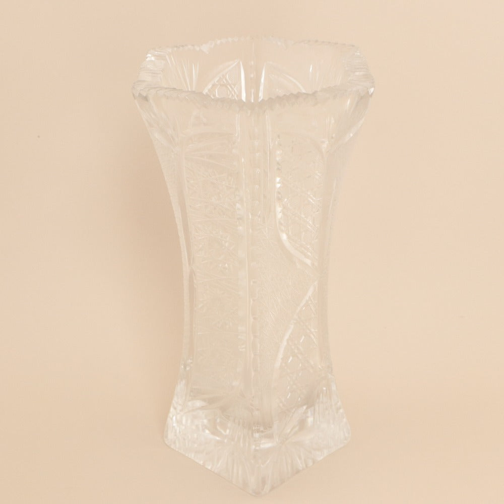 ■ BOSPORUS CRYSTAL ボスポラスクリスタル 花瓶 花器 花生 壺 フラワーベース 工芸品 オブジェ 置物 インテリア アンティーク 箱付き