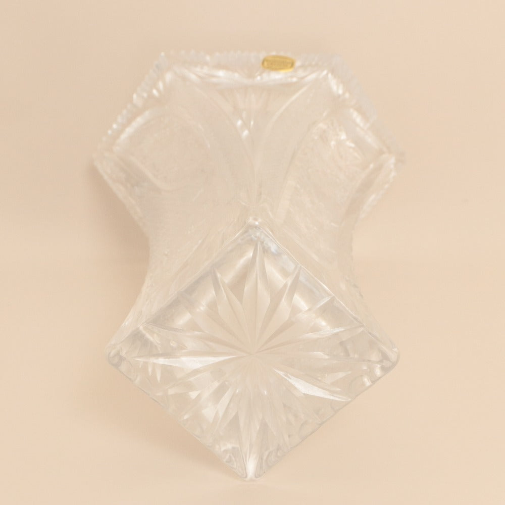 ■ BOSPORUS CRYSTAL ボスポラスクリスタル 花瓶 花器 花生 壺 フラワーベース 工芸品 オブジェ 置物 インテリア アンティーク 箱付き