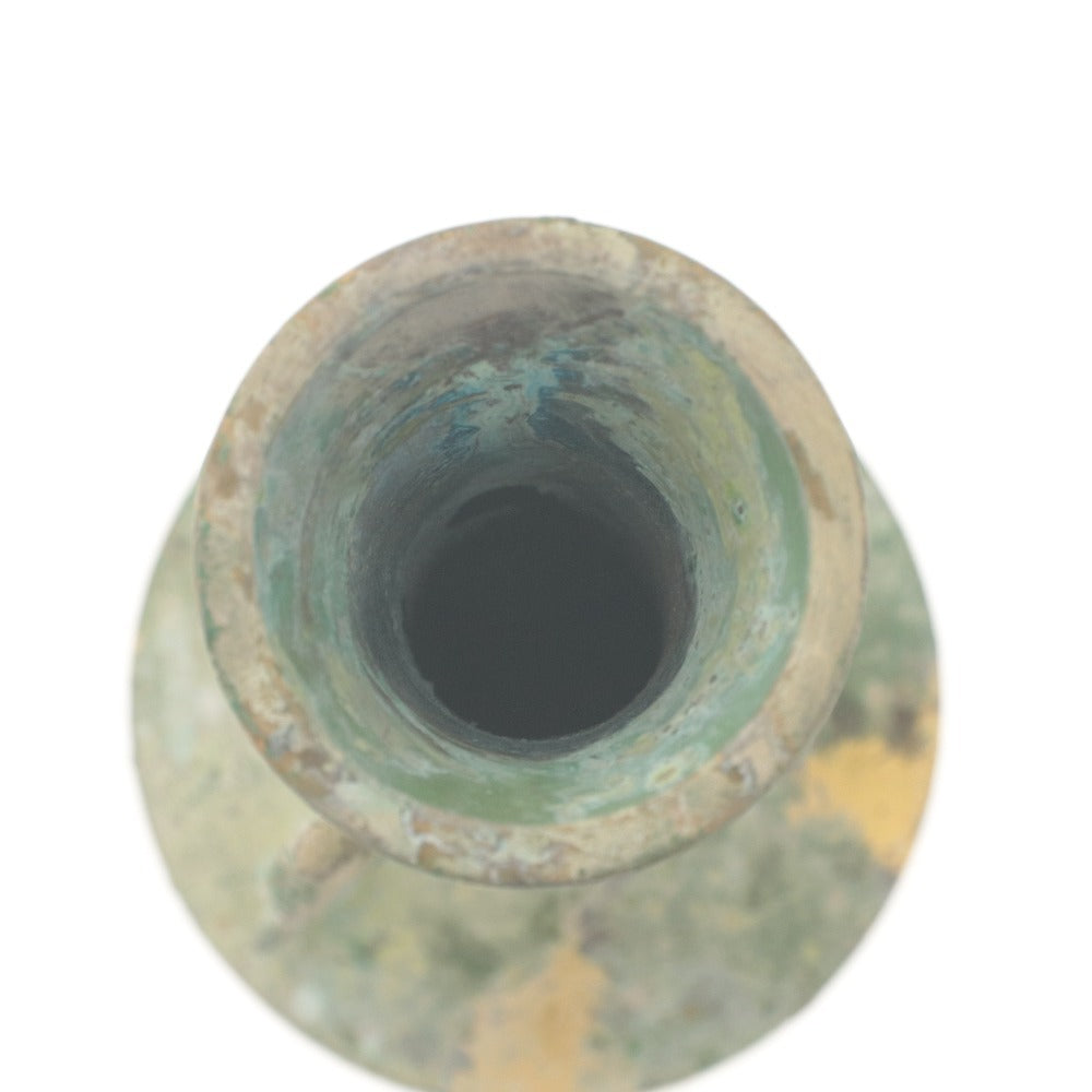 ■ 古代青銅器 花瓶 花器 花生 壺 フラワーベース 工芸品 オブジェ 置物 インテリア アンティーク 木箱付き