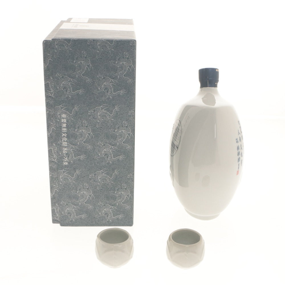 ■ 酒 ムンベ酒 韓国 重要無形文化財 40% 1000ml 陶器ボトル ぐい呑み 未開栓 未使用 箱付き