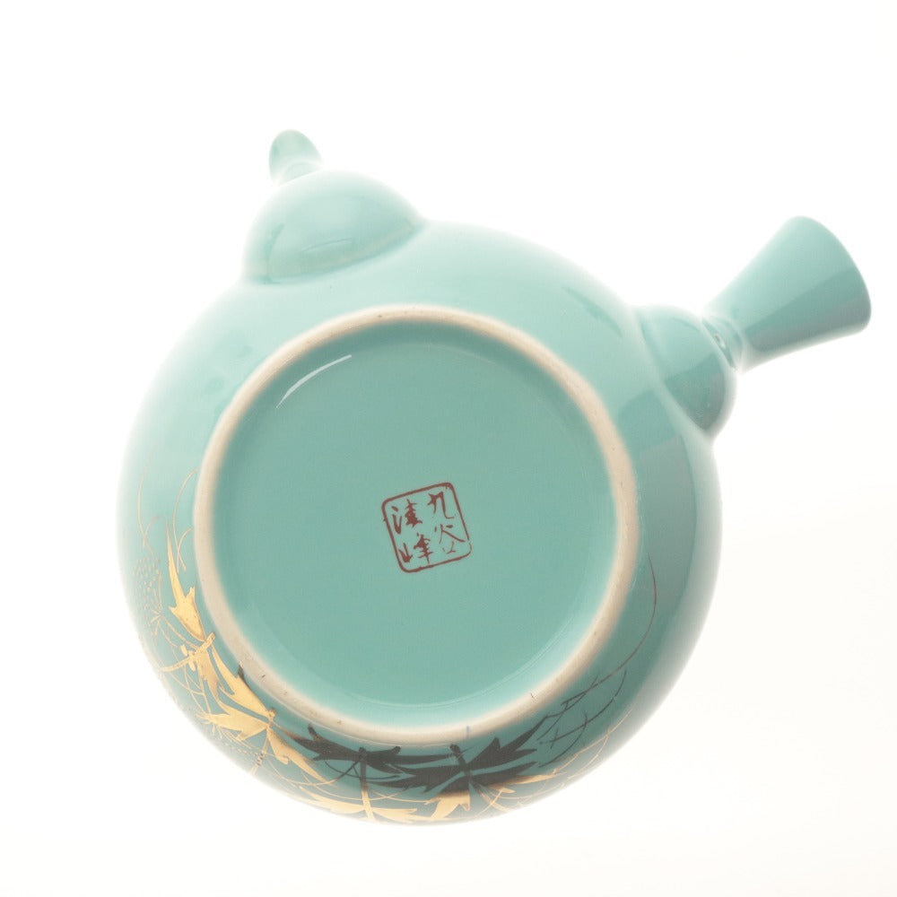 ■ 九谷焼 急須 湯呑 5客 セット 和食器 茶器 工芸品 焼き物 木箱付き