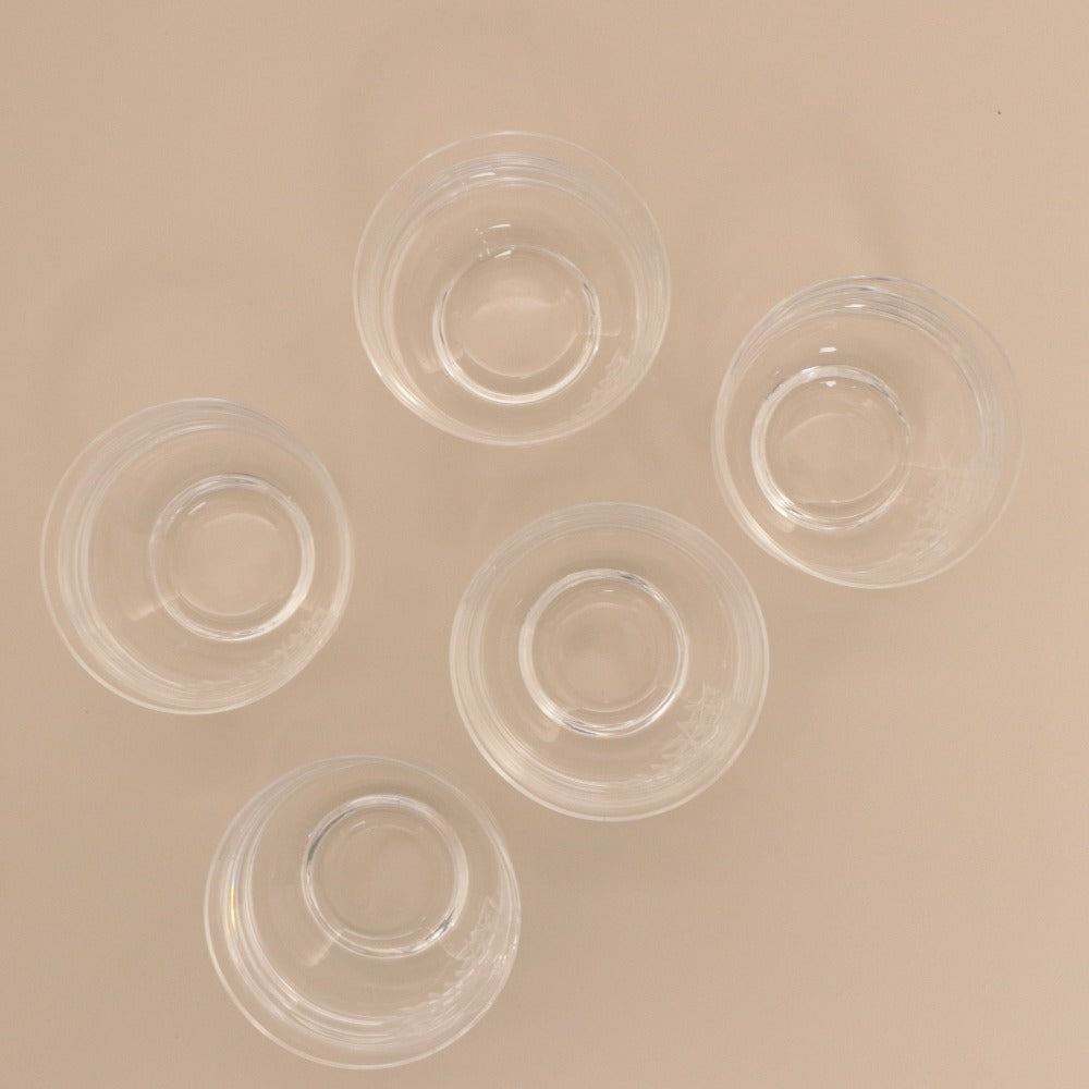 ■ HOYAクリスタル 冷茶碗 5客セット クリスタルガラス 冷茶 デザート 器 食器 木箱付き