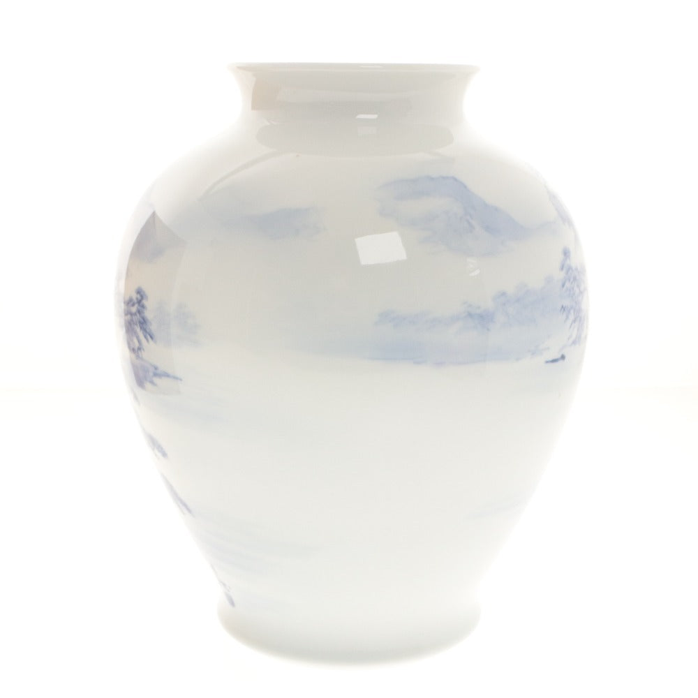 ■ Fukagawa-Seiji Arita Ware Vase Flower Vase Flower Pot Urn Flower Base Craft Object Ornament Interior Antique with Wooden Box