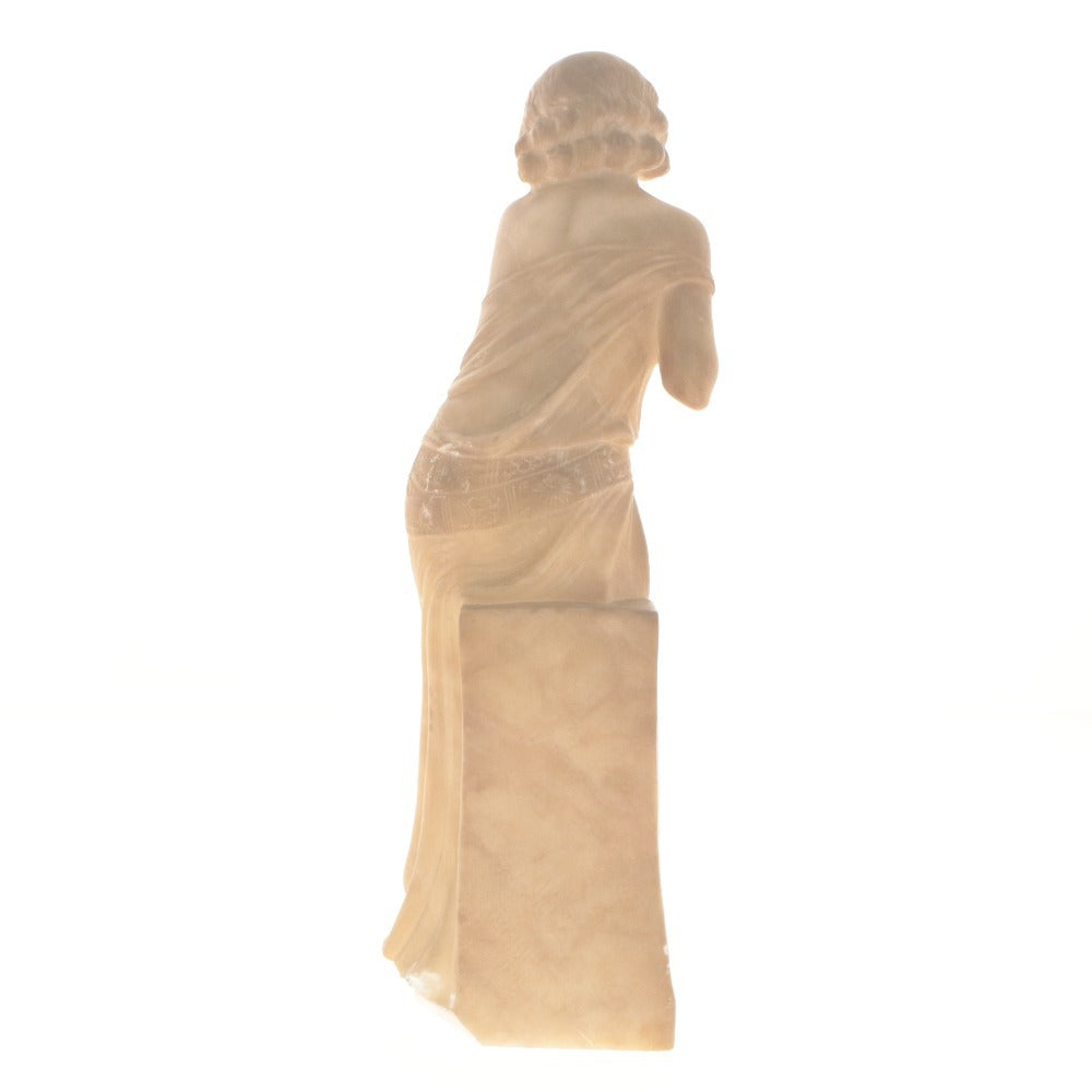 ■ Italian Marble Sculpture Beautiful Standing Statue Italian Objet Antique Collection With Wooden Box