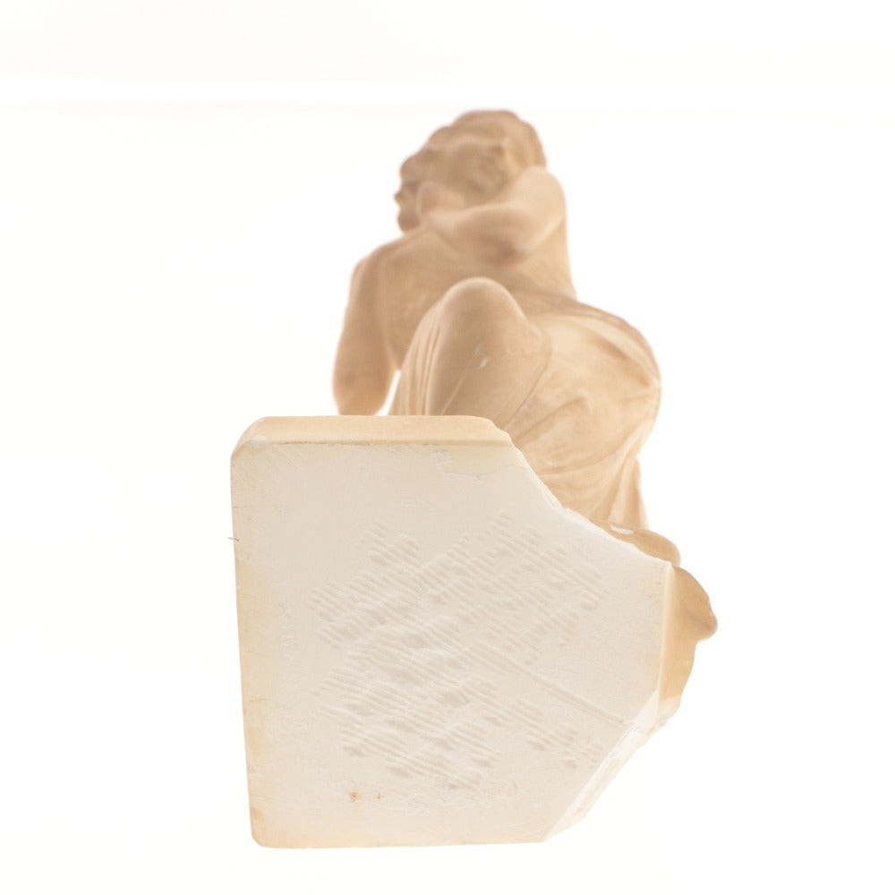 ■ Italian Marble Sculpture Beautiful Standing Statue Italian Objet Antique Collection With Wooden Box