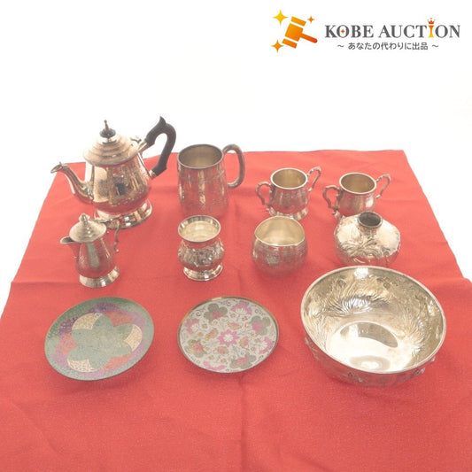 ■ Teapot Teacups Glasses & More: 11-Piece Lot - Western Tableware, Antique, Vintage