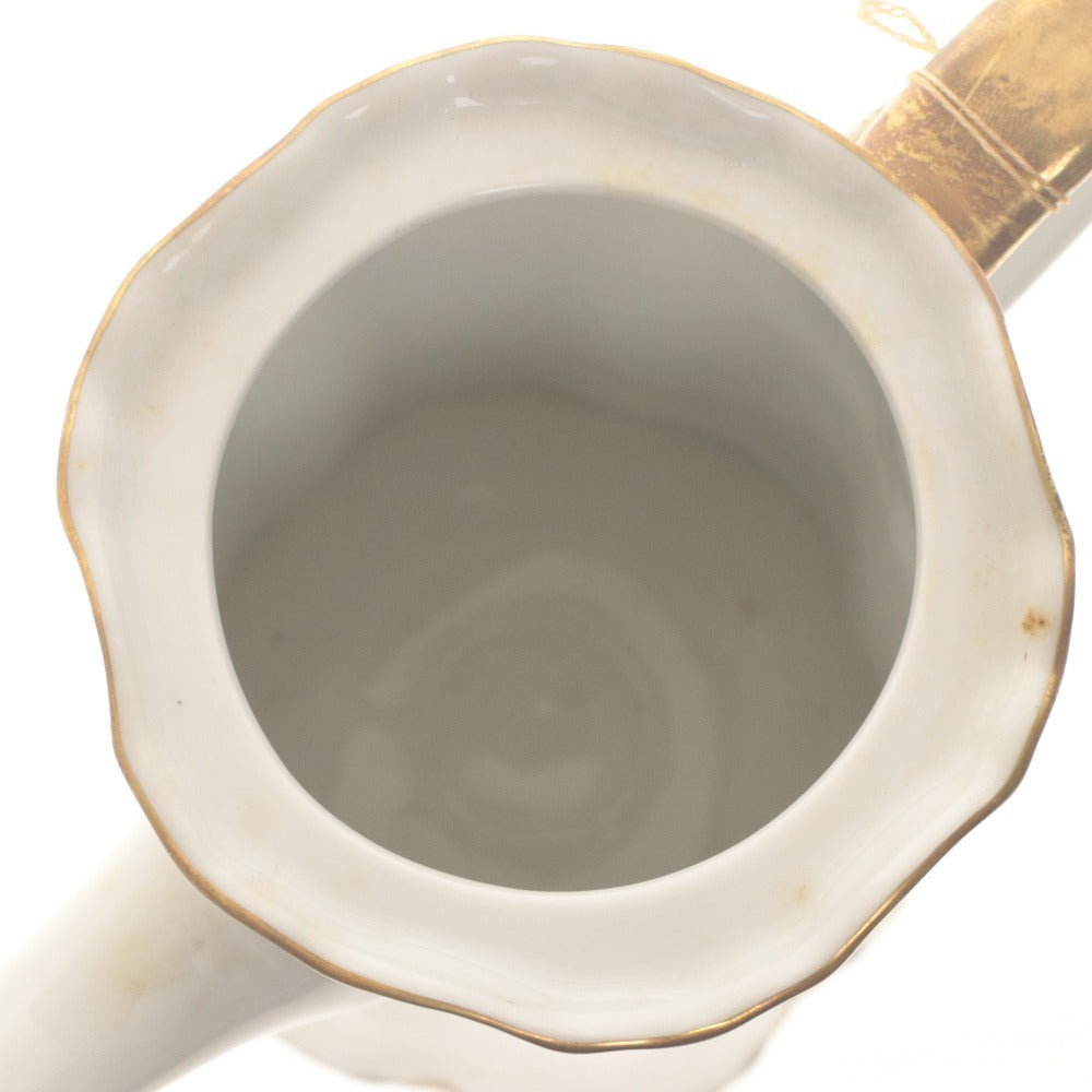 ■ Hutschenreuther フッチェンロイター コーヒーポット 白磁 洋食器 キッチン ポット 無地 ゴールド