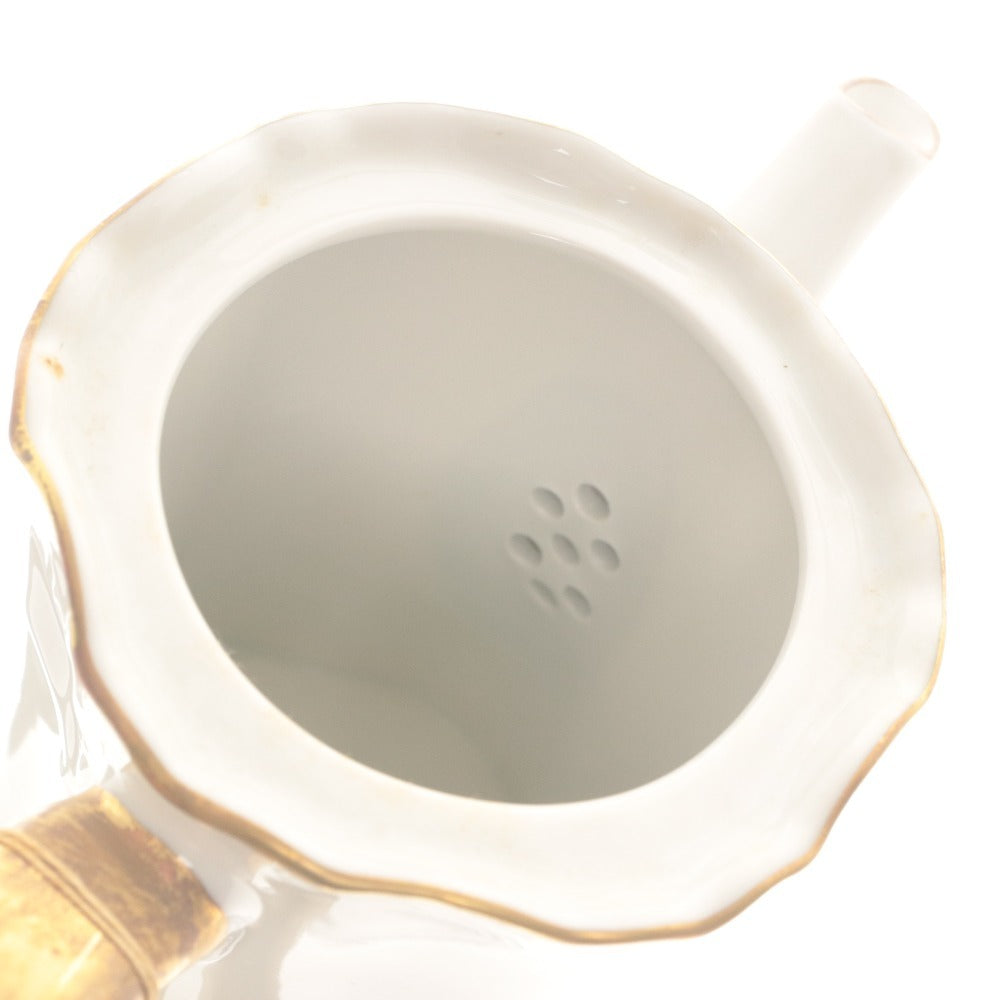 ■ Hutschenreuther フッチェンロイター コーヒーポット 白磁 洋食器 キッチン ポット 無地 ゴールド