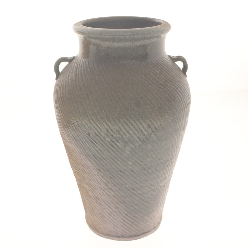 ■ 丹波まるいち窯 市野悦夫 壺 花瓶 花器 花生 壺 フラワーベース 工芸品 オブジェ 置物 インテリア アンティーク 木箱付き