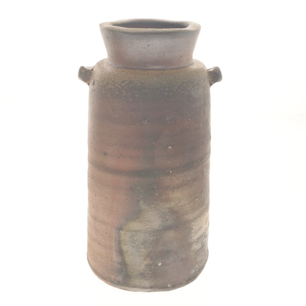 ■ 高原昌治 備前焼 陶磁器 焼き物 花瓶 花器 花生 壺 フラワーベース 工芸品 オブジェ 置物 インテリア アンティーク 木箱付き