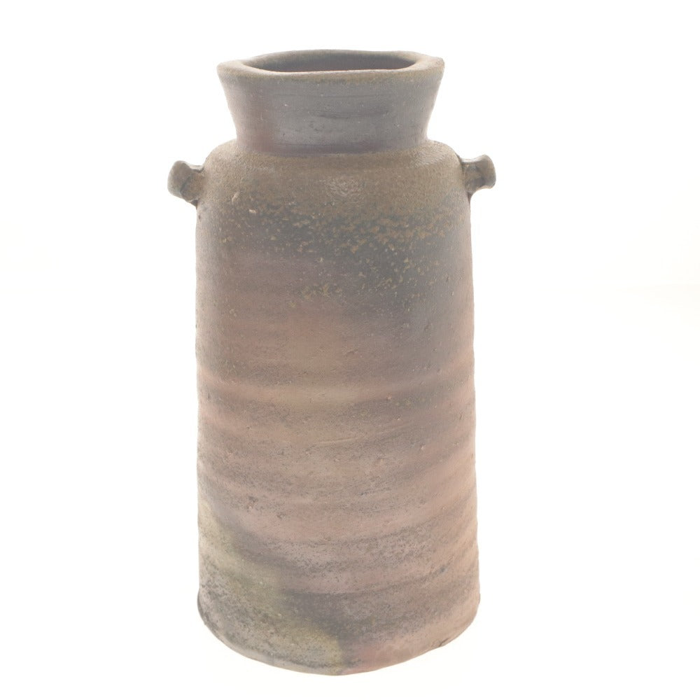 ■ 高原昌治 備前焼 陶磁器 焼き物 花瓶 花器 花生 壺 フラワーベース 工芸品 オブジェ 置物 インテリア アンティーク 木箱付き