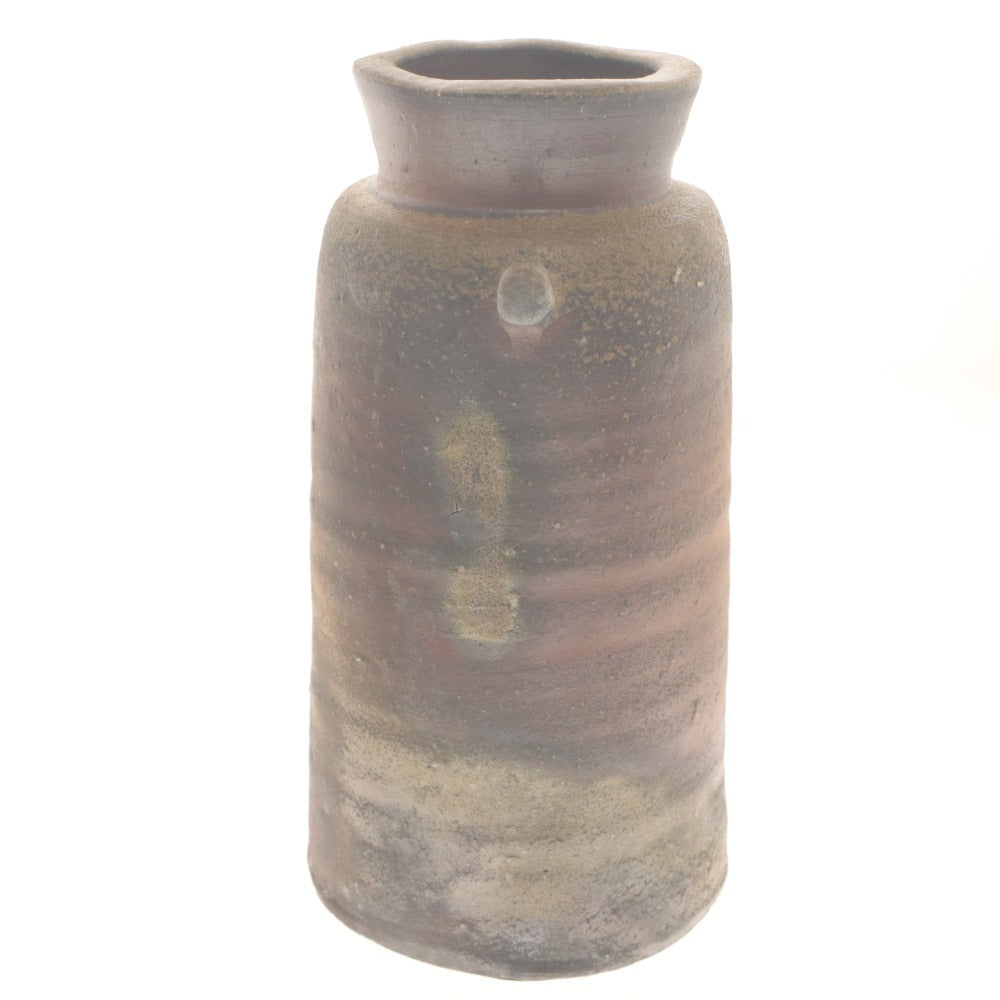 ■ 高原昌治 備前焼 陶磁器 焼き物 花瓶 花器 花生 壺 フラワーベース 工芸品 オブジェ 置物 インテリア アンティーク 木箱付き