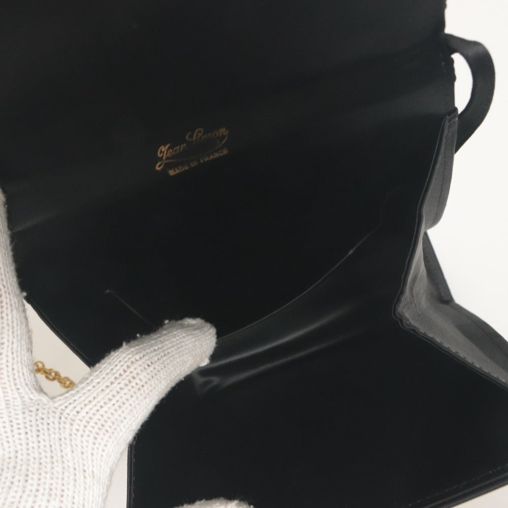 ■ Jean Simon PARIS ハンドバッグ ショルダーバッグ 鞄 フランス製 ポケット ゴールド金具 レディース ブラック