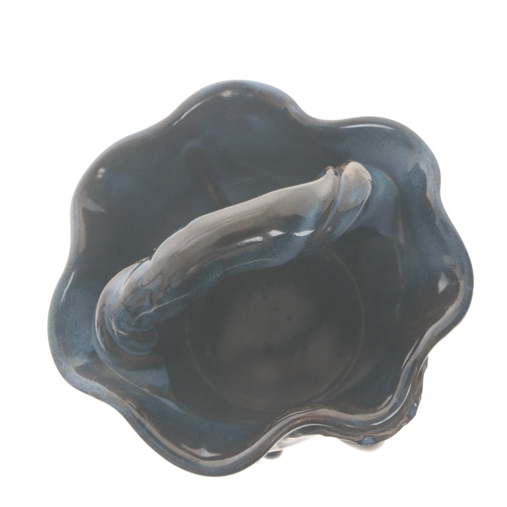 ■ 唐橋焼窯元 焼き物 陶磁器 フクロウ 花瓶 花器 花生 壺 フラワーベース 工芸品 オブジェ 置物 インテリア アンティーク