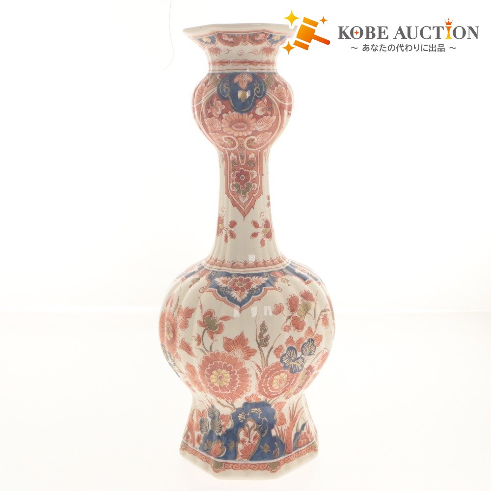■ Royal Delft ロイヤルデルフト 花瓶 1970年 H.Elshout 花器 花生 壺 フラワーベース 工芸品 オブジェ 置物 インテリア アンティーク