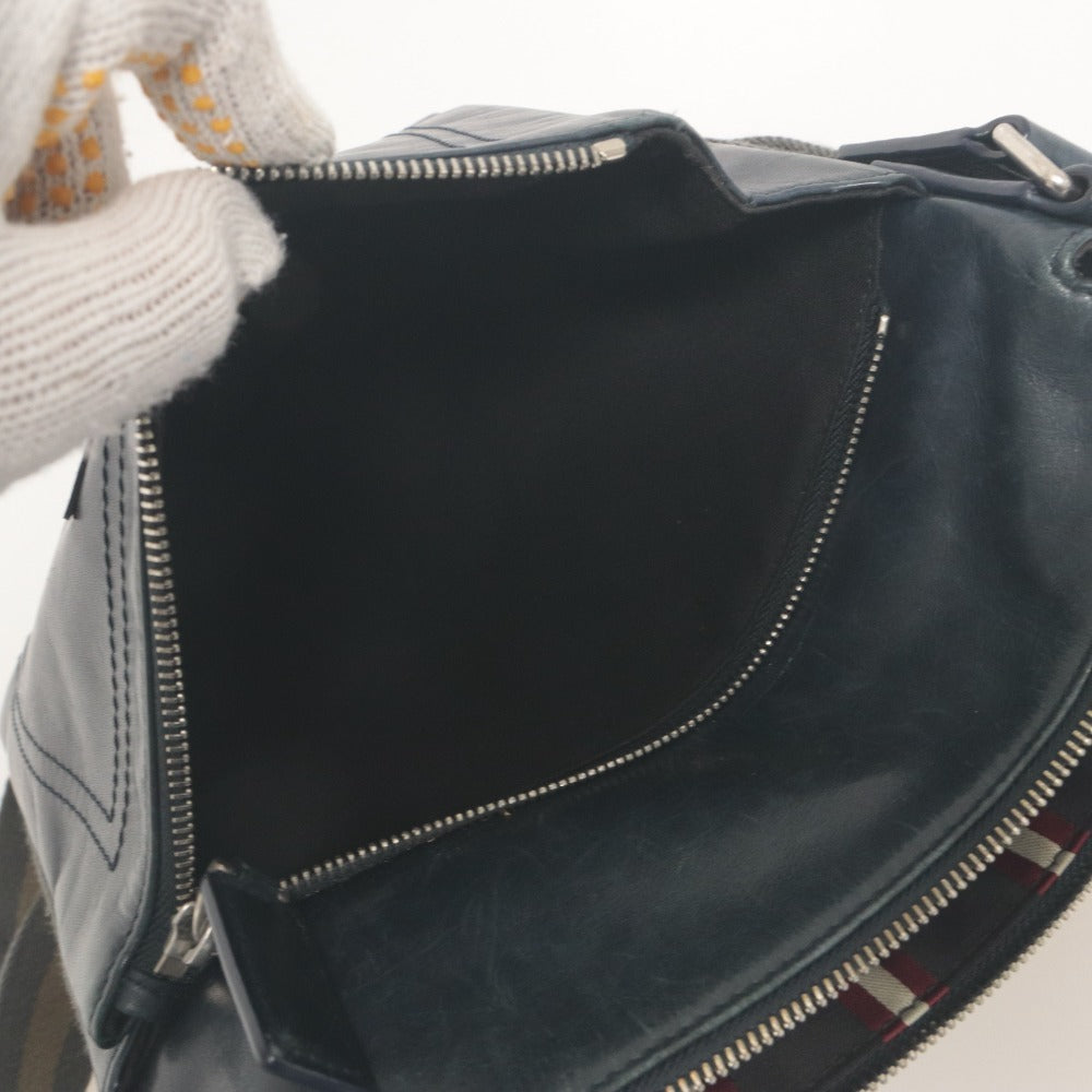 ■ BALLY バリー ショルダーバッグ 鞄 ファスナー ポケット メンズ ダークネイビー系