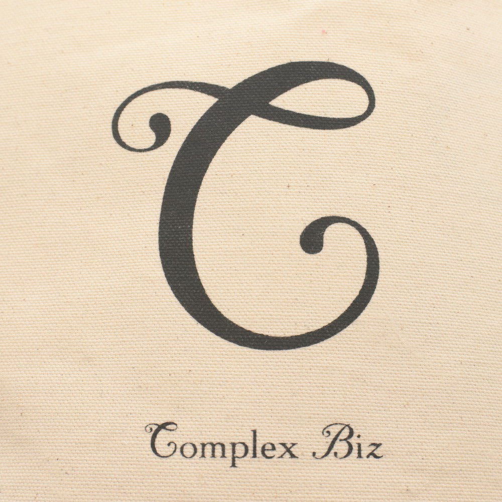 ■ Complex Biz コンプレックスビズ ハンドバッグ 鞄 ロゴ 丸型 シンプル レディース メンズ アイボリー系