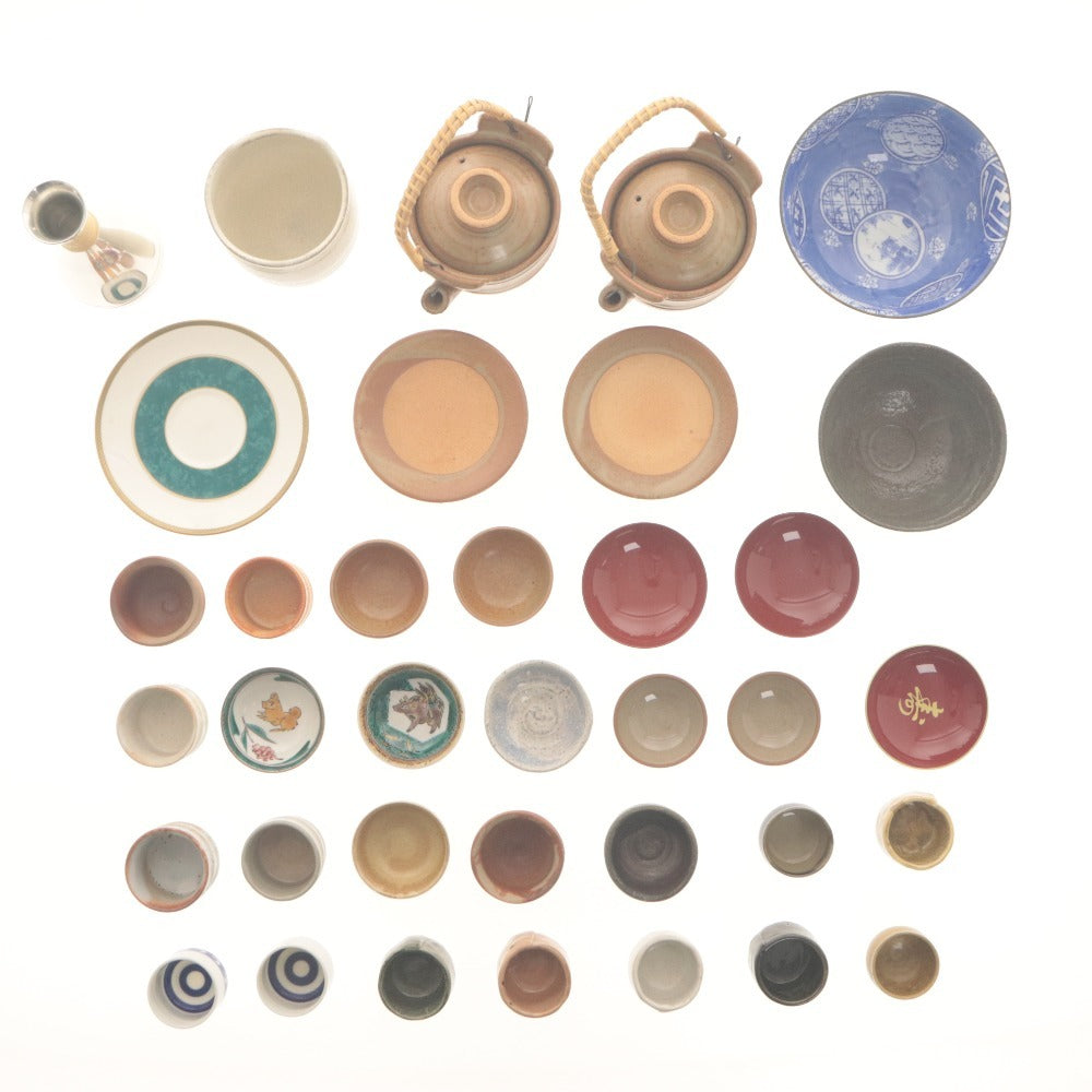 ■ 和食器 36点セット まとめ売り 徳利 土瓶 茶碗 小皿 ぐい呑み 等 酒器 食器 調理器具 酒器 茶器