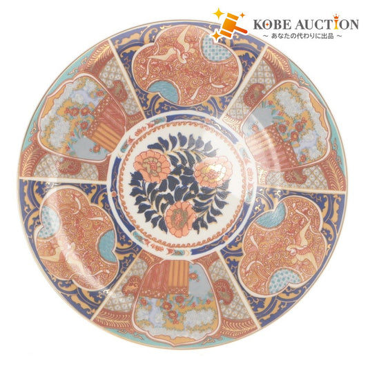 ■ Iroe O-zara, Ko-Imari Decorative Plate, Gold Leaf, Arita-yaki, Decorative Dish, Japanese Tableware, Imari-yaki, Collection, Antique