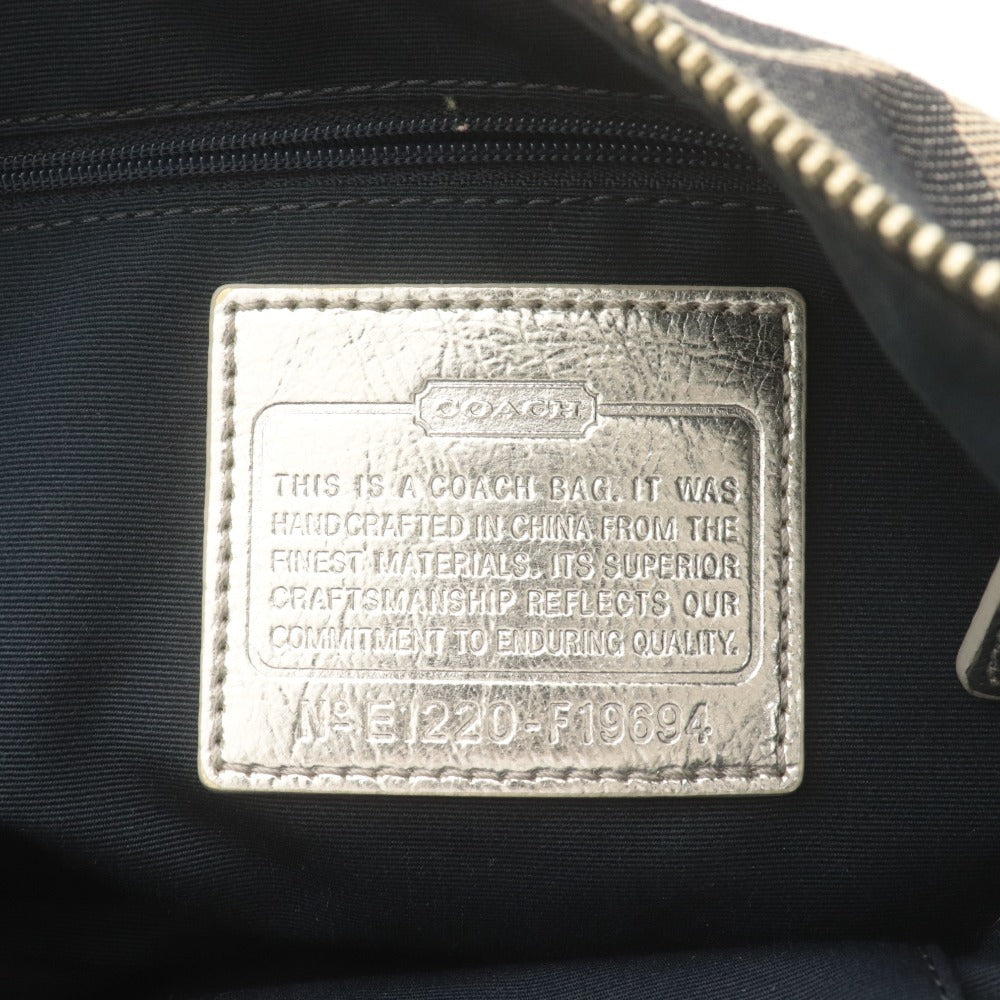 ■ COACH コーチ ショルダーバッグ ハンド 2点セット まとめ売り F19694 F16553 シグネチャー キャンバス レディース ネイビー系 ブラック