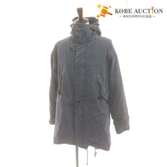 ■ R.NEWBOLD Mod Coat Jacket Long Sleeve Outer Hood Cotton Men's M Navy
