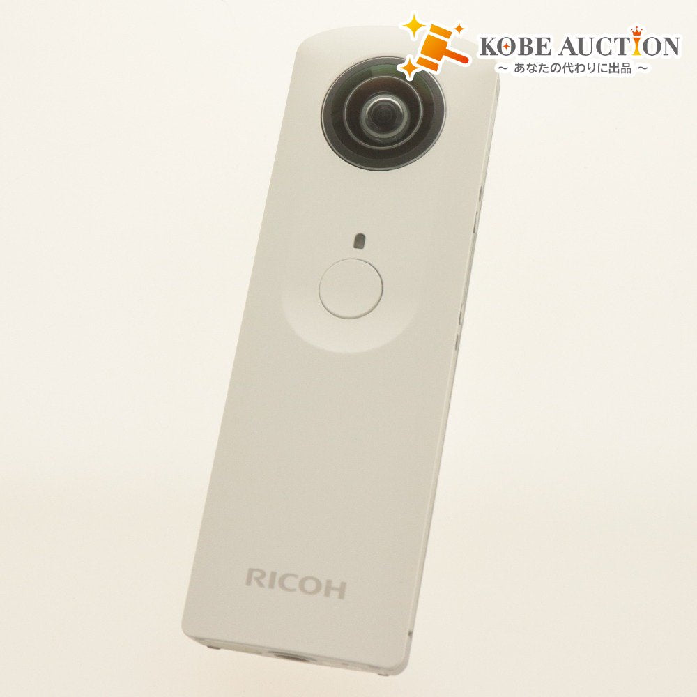 ■ リコー 360度カメラ RICOH THETA ホワイト 全天球イメージ 撮影デバイス コンパクトデジタル 付属品付き 動作確認済み