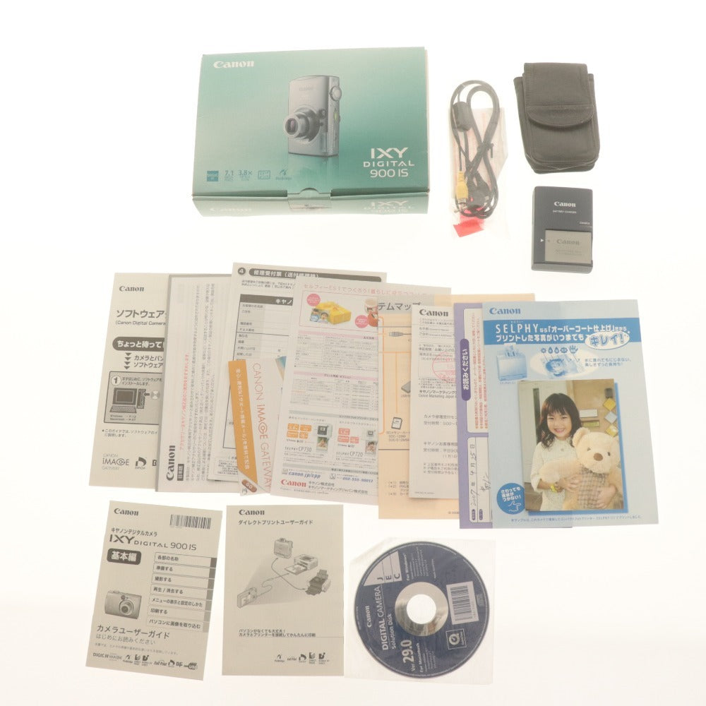 ■ Canon キャノン コンパクトデジタルカメラ IXY DIGITAL 900 IS IXYD900IS 4.6:17.3mm 1:2.8-5.8 光学4倍ズーム 付属品付 動作確認済み
