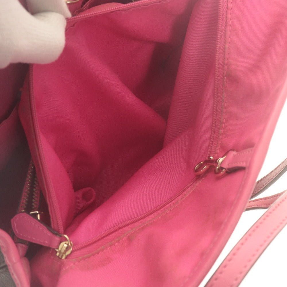 ■ COACH コーチ トートバッグ ハンドバッグ F23855 鞄 シグネチャー レディース ダークブラウン ピンク