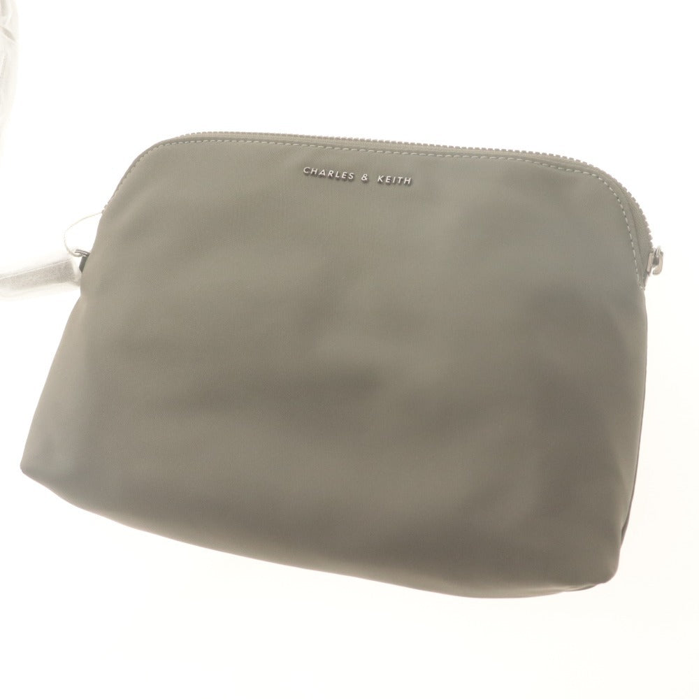 ■ CHARLES ＆ KEITH チャールズ＆キース トートバッグ ショルダーバッグ 鞄 リバーシブル レディース XL グレー系 付属品付き 未使用