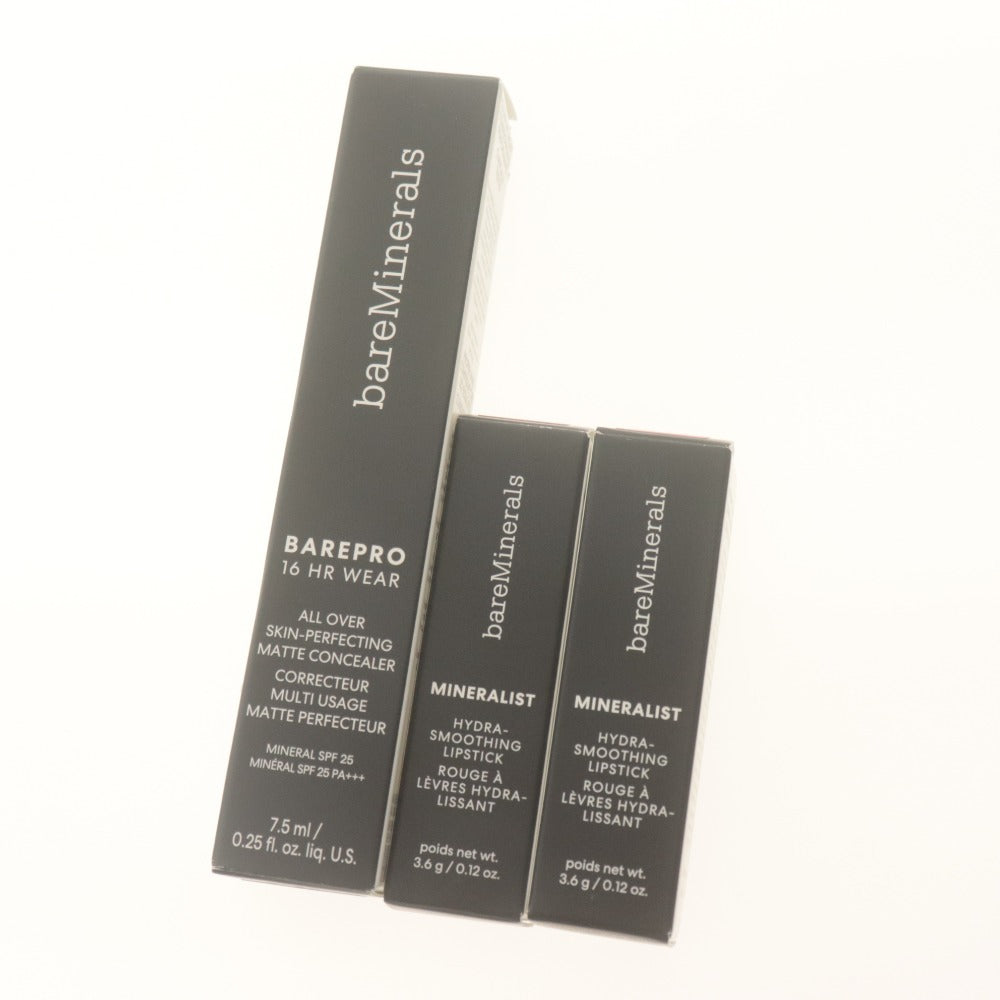 ■ ベアミネラル 口紅 コンシーラー 3点セット まとめ売り ミネラリスト イドラ スムージング リップスティック 3.6g 等 箱付き 未使用