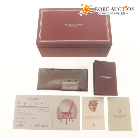 ■ JACQUES MARIE MAGE Glasses Case Empty Box Red with Accessories, Including Unopened Items