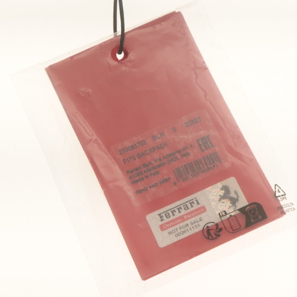 ■ Ferrari S.p.A バックパック 鞄 プロサングエ オーナー限定 非売品 公式グッズ リュックサック メンズ 黒 ブラック タグ,袋付き 未使用