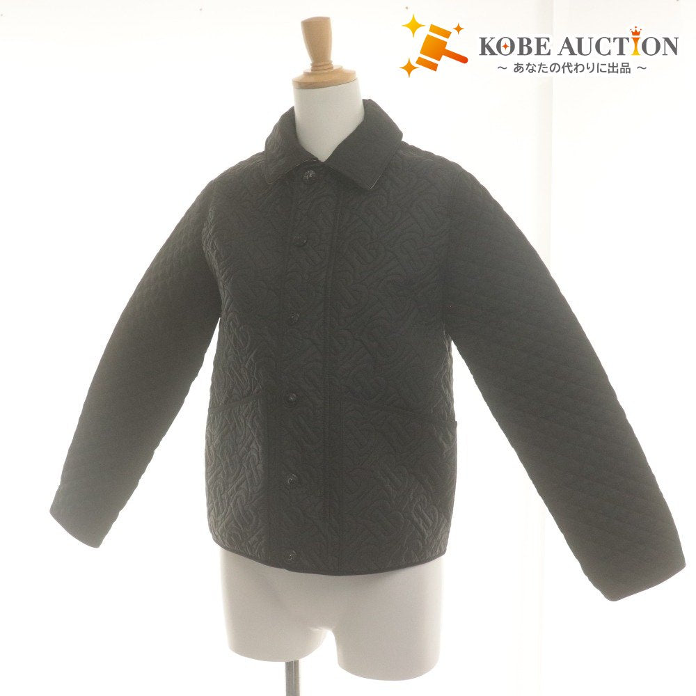 ■ BURBERRY バーバリー キルティングジャケット 長袖 アウター TBモノグラム レディース ジュニア 12Y/152cm 黒 ブラック 等 未使用