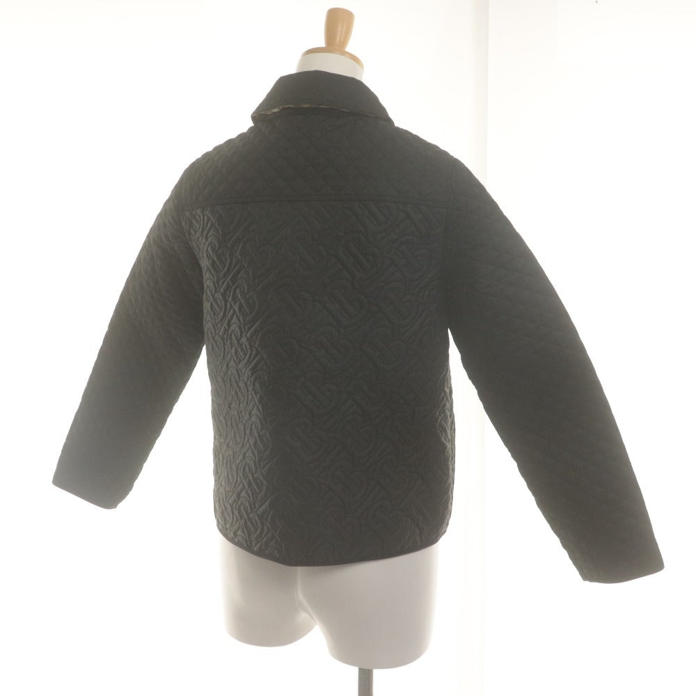 ■ BURBERRY バーバリー キルティングジャケット 長袖 アウター TBモノグラム レディース ジュニア 12Y/152cm 黒 ブラック 等 未使用
