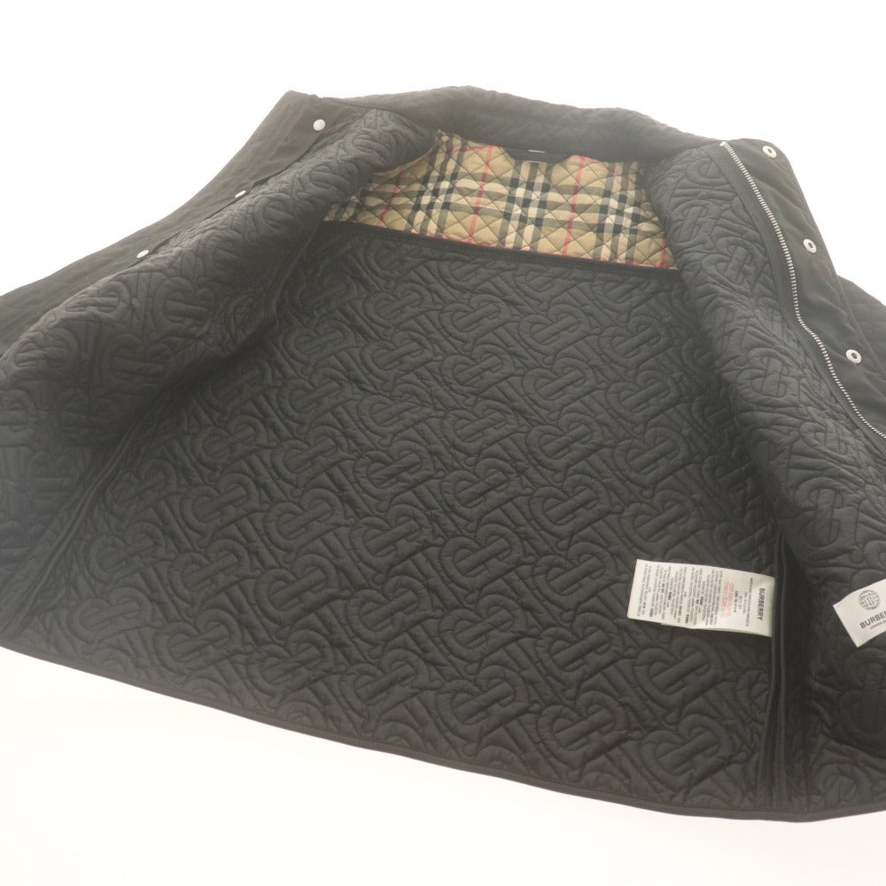 ■ BURBERRY バーバリー キルティングジャケット 長袖 アウター TBモノグラム レディース ジュニア 12Y/152cm 黒 ブラック 等 未使用
