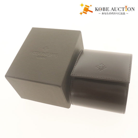 ■ PATEK PHILIPPE Watch Case Empty Box Watch Holder Box Leather Dark Brown With Outer Box Beautiful Condition
