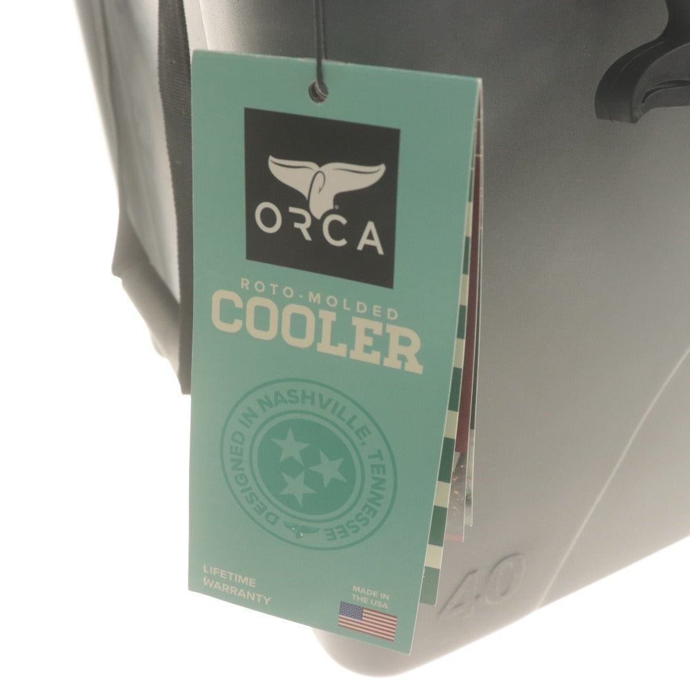 ■ オルカ クーラーボックス ORCA COOLER 40QT 全長65cm アウトドア ファミリーキャンプ BBQ 保冷器具 タグ,付属品付き