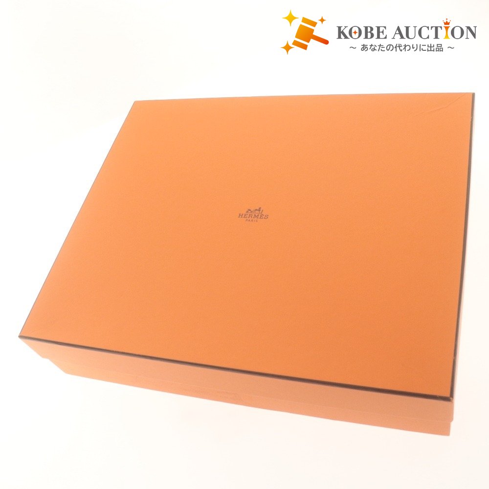 ■ HERMES エルメス 空箱 252 45.5x37x10.2cm ボックス ギフト 保存 小物 バック入れ 等 オレンジ 薄葉紙,冊子付き