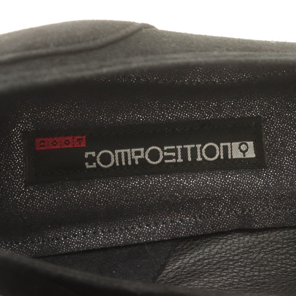 ■ コンポジションナイン COMPOSITION9 パンプス 靴 フラット ローヒール ラメ グリッター レディース 25cm ブラック