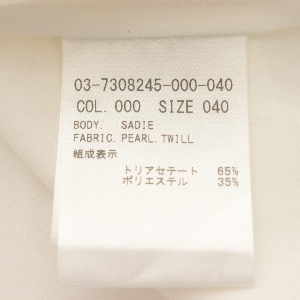 ■ セオリーリュクス theory luxe カットソー 七分袖 トップス ブラウス 日本製 レディース 40(L相当）アイボリー